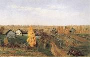 Levitan, Isaak Golden Autumn-village and small town oil painting artist